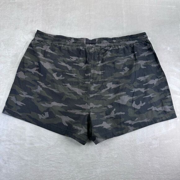 Athleta Shorts Women’s 26 Camo Farallon Shorts Cotton Drawstring‎ Running Yoga - Picture 3 of 10
